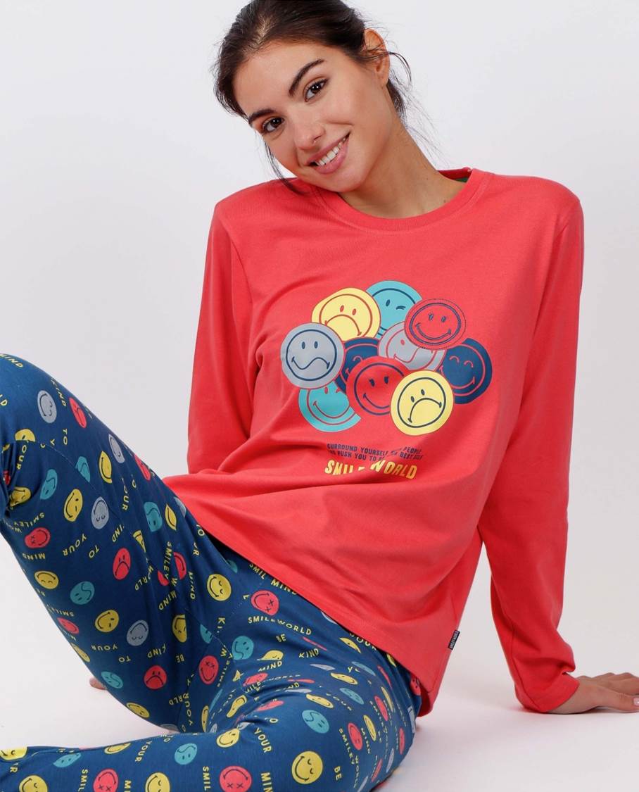 Pijama Largo Smiley 