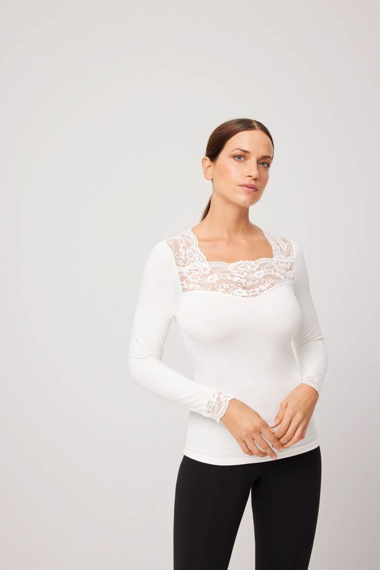 Ysabel Mora Camiseta Interior Térmica Mujer Encaje