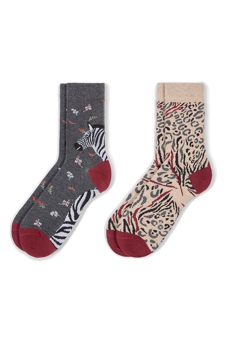 Pack 2 Calcetines Animal Print Soxland